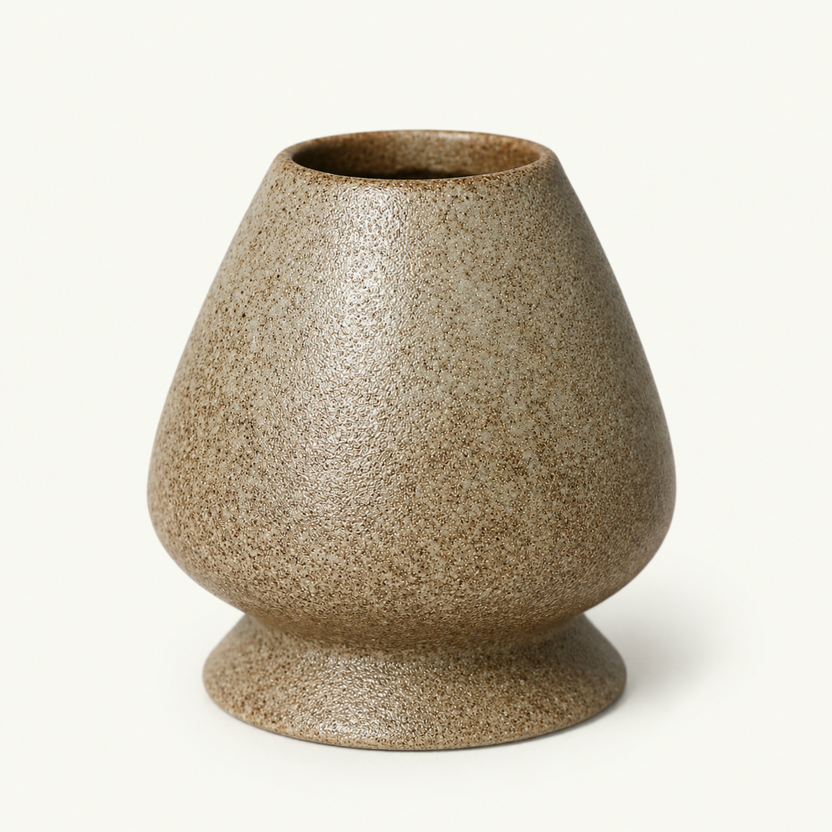 Soporte de cerámica para chasen color chocolate — Oji Matcha
