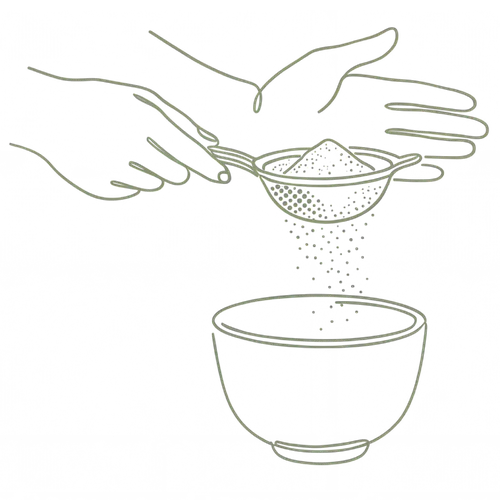 Paso 1: Tamizar el matcha